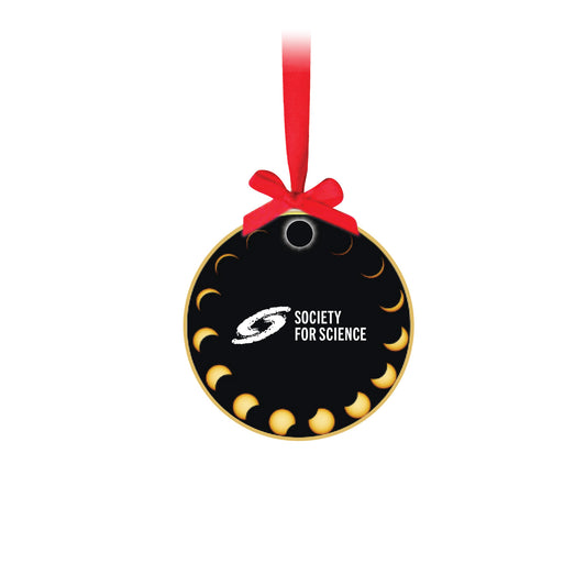 2.5" Round Polished Brass Eclipse Ornament
